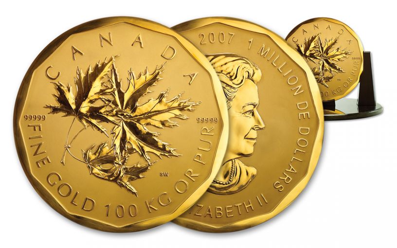 2007 Canada 1 Million Dollar 100 Kilo Gold Maple Leaf Proof 