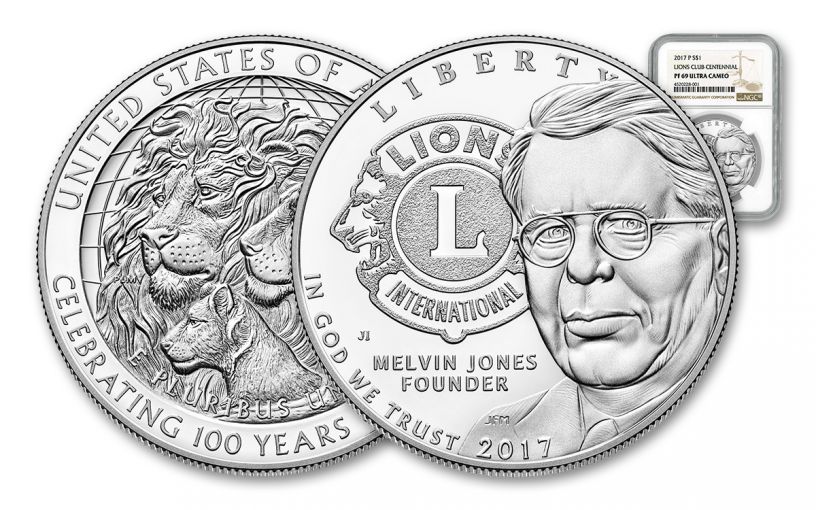 2017 1 Dollar Silver Lions Club Commemorative NGC PF69
