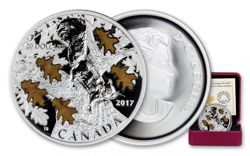 2017 Canada 1 Ounce $20 Silver Nutty Squirrel & Mighty Oak Proof