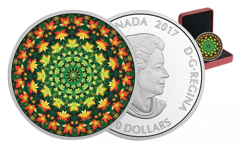2017 Canada 20 Dollar 1-oz Silver Maple Leaf Kaleidoscope Proof