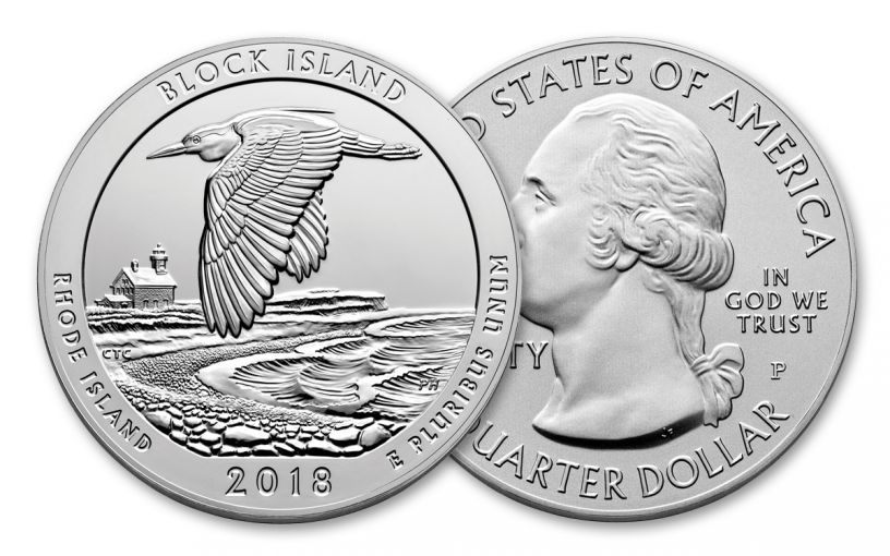 2018-P Block Island National Wildlife Refuge 5-oz Silver Quarter America the Beautiful Specimen