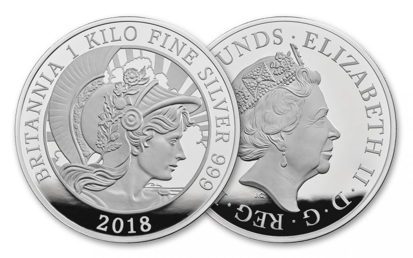 2018 Great Britain One Kilo Silver Britannia Proof