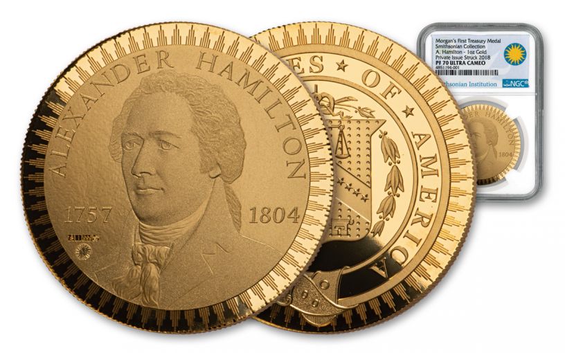 1903 Smithsonian Institution Morgan Treasury Medal 1-oz Gold NGC PF70UC