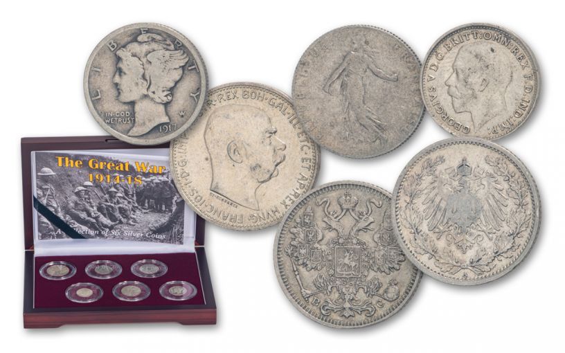 Silver Coins of The Great War 6-pc Set 