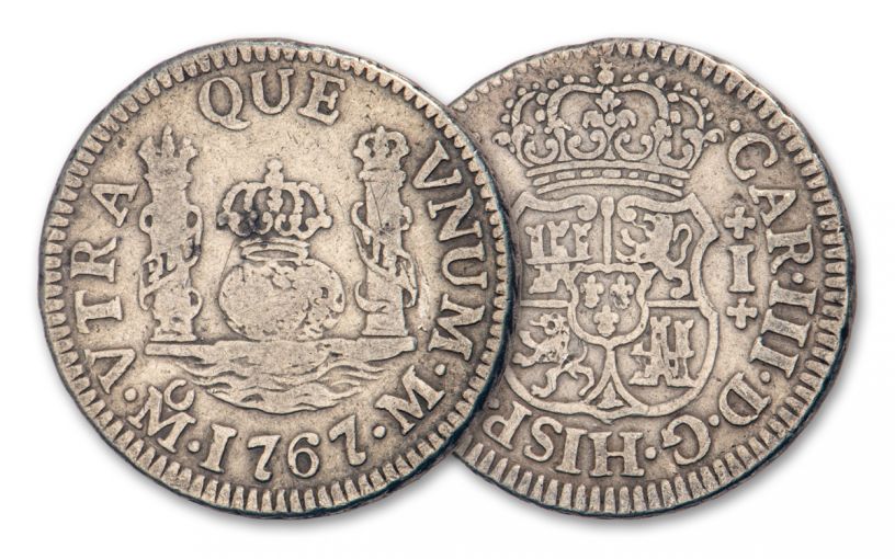 1734–1771 Spain Silver Reale Pillar Fine