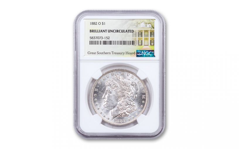 1882-O Morgan Silver Dollar Great Southern NGC BU
