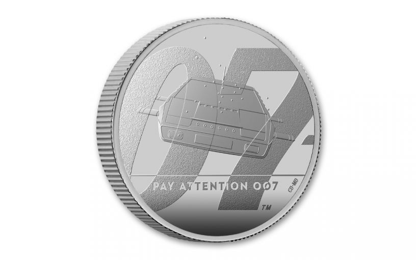 2020 Great Britain £1 1/2-oz Silver James Bond “Pay Attention” Proof
