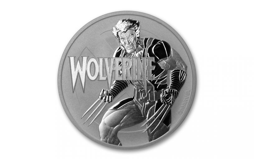 2021 Tuvalu $1 1-oz Silver Marvel™ Wolverine BU