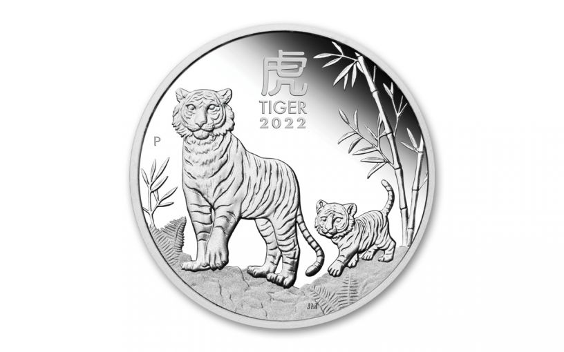 2022 Australia $1 1-oz Silver Lunar Year of the Tiger Proof