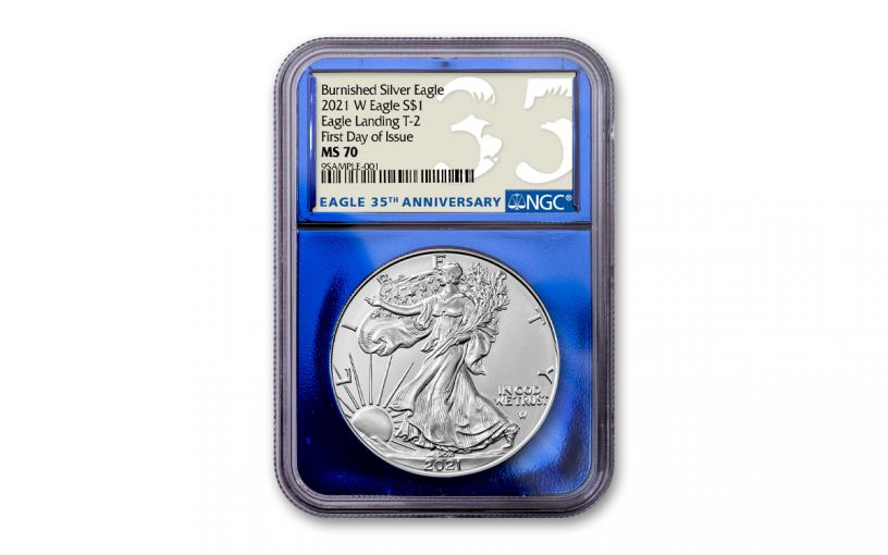2016 $1 AMERICAN SILVER EAGLE NGC MS70 FIRST DAY OF ISSUE FDI '1ST' BLUE LABEL 