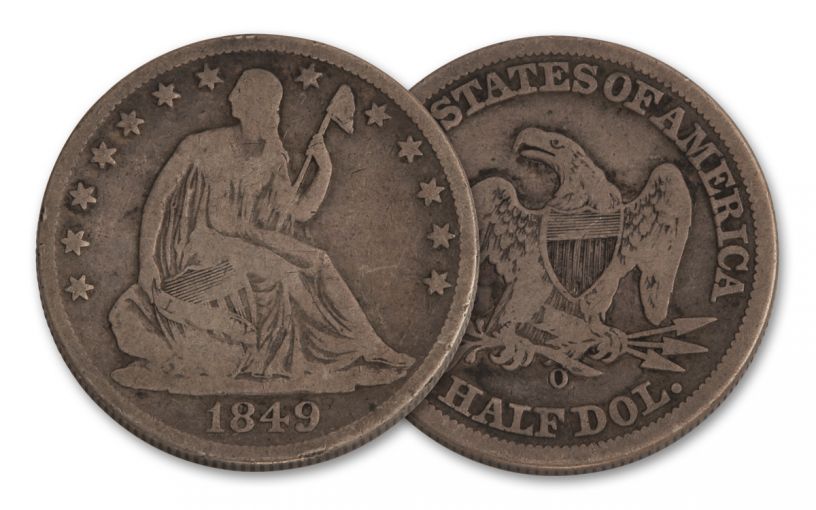 1839-1891 50 CENT SEATED LIBERTY GOOD-VG