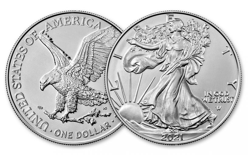 2021 $1 1-oz Silver Eagle T1 Last Day & T2 First Day 3-pc Set NGC/PCGS