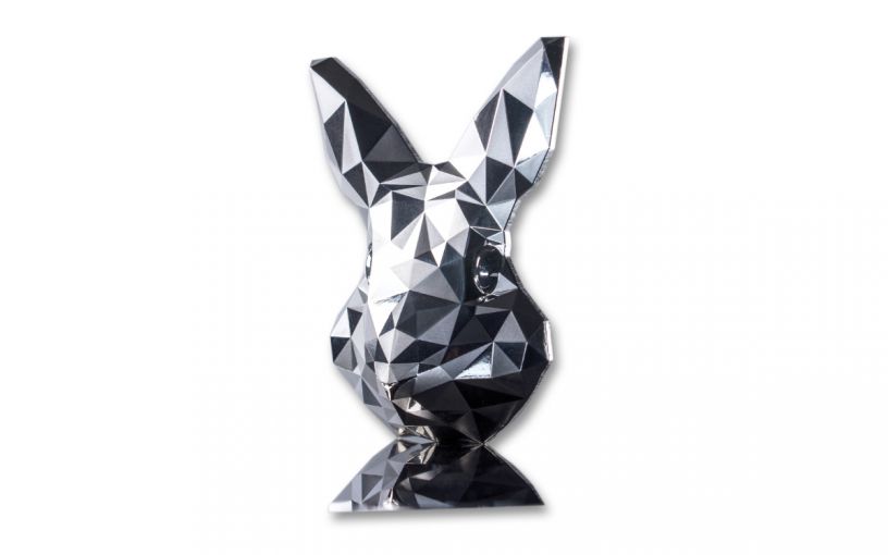 2023 South Korea Lowpoly Lunar Rabbit 2 oz Silver Stackable