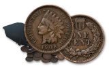 1864-1909 Indian Head Cents F/VF 30-Piece Bag