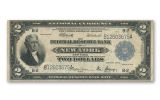 1918 2 Dollar Federal Reserve Bank Note Battleship Fine