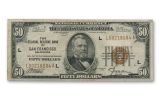 1929 50 Dollar Federal Reserve Bank Note Fine