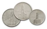 1934-1935 Germany 2 and 5  Reichsmark Potsdam Church