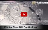 2014 $100 Silver Franklin Proof