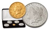 1849-1986 1 Dollar Gold Silver Firsts 5 Pieces Set