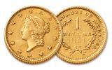1849-1986 1 Dollar Gold Silver Firsts 5 Pieces Set