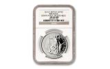 2014 Great Britain 2 Pound 1-oz Silver Britannia Mule NGC MS69 Deep Proof-Like