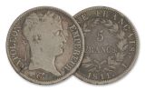 1804-1814 France 5 Franc Silver Napoleon VG