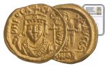 603 AD Byzantine Carthage Phocas Gold Solidus Coin NGC MS* 