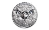 2016 Mongolia 500 Togrog 1-oz Silver Falcon Antique Proof