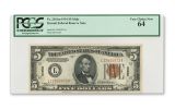 1934 U.S. 5 Dollar Federal Reserve Notes "Hawaii" Mule PCGS MS64
