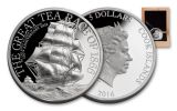 2016 Cook Islands 5 Dollar 1-oz Silver The Great Tea Race Proof