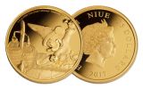2017 Niue $25 1/4-oz Gold Disney Mickey Fantasia Proof