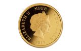 2017 Niue $25 1/4-oz Gold Disney Mickey Fantasia Proof