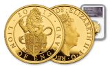 2017 Great Britain 100 Pound 1-oz Gold Queen's Beasts The Lion NGC PF70UCAM First Struck