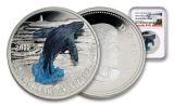 2017 Canada 1 Ounce $20 Silver Breaching Whale 3D NGC PF69UC