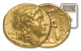Ancient Lysimachus Gold Stater Pella NGC CH AU