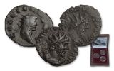 253-271 AD Roman Bronze South Petherton Hoard 3-Coin Set