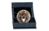 2017 Tanzania 1500 Shilling 2-oz Silver Royal Bengal Tiger Proof