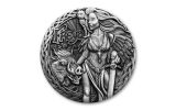 2017 Tuvalu 2-oz Silver Norse Goddesses Freya Antiqued High Relief Coin