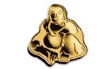 Palau 1 Dollar 1/2 Gram Golden Laughing Buddha Brilliant Uncirculated