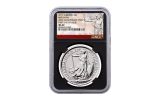 2017 Great Britain 1-oz Silver Britannia 20th Anniversary NGC MS69 First Day of Issue w/Black Core