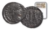 307-361 AD Roman Bronze Constantine 5-Coin Set NGC AU