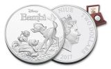 2017 Niue 2 Dollar 1-oz Silver Bambi 75th Anniversary Proof