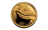 2017 Mongolia 1/2 Gram Gold EOL Ichthyosaur Proof