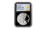 2018-W 1 Dollar 1-oz Silver Eagle NGC PF70UCAM Early Releases Gold Star Label - Black