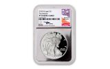 2018-W 1 Dollar 1-oz Silver Eagle NGC PF70UCAM First Releases Mercanti Signed - Silver Foil