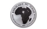 2018 Chad 5000 Franc 1-oz Silver African Lion BU Mint Box