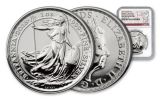 2018 Great Britain 2 Pound 1-oz Silver Britannia NGC GEM DPL First Day of Production