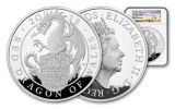 2018 Great Britain £500 Kilo Silver Queen's Beasts Red Dragon of Wales NGC PF69UC First Struck