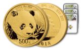 2018 China Gold Panda Mini Prestige NGC MS70 First Day Of Issue - White