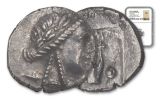 Ancient Greek Silver Olympus Lycian League Drachm NGC Choice-AU